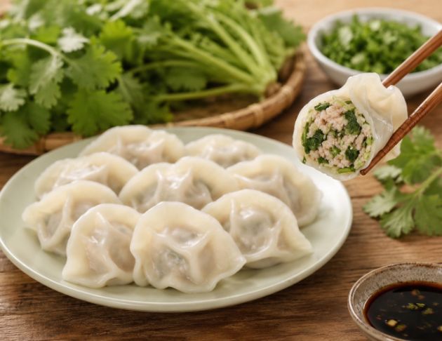 NEW!! 香菜鮮肉餃(36顆）